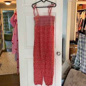 Hatch red floral jumpsuit. Size 1